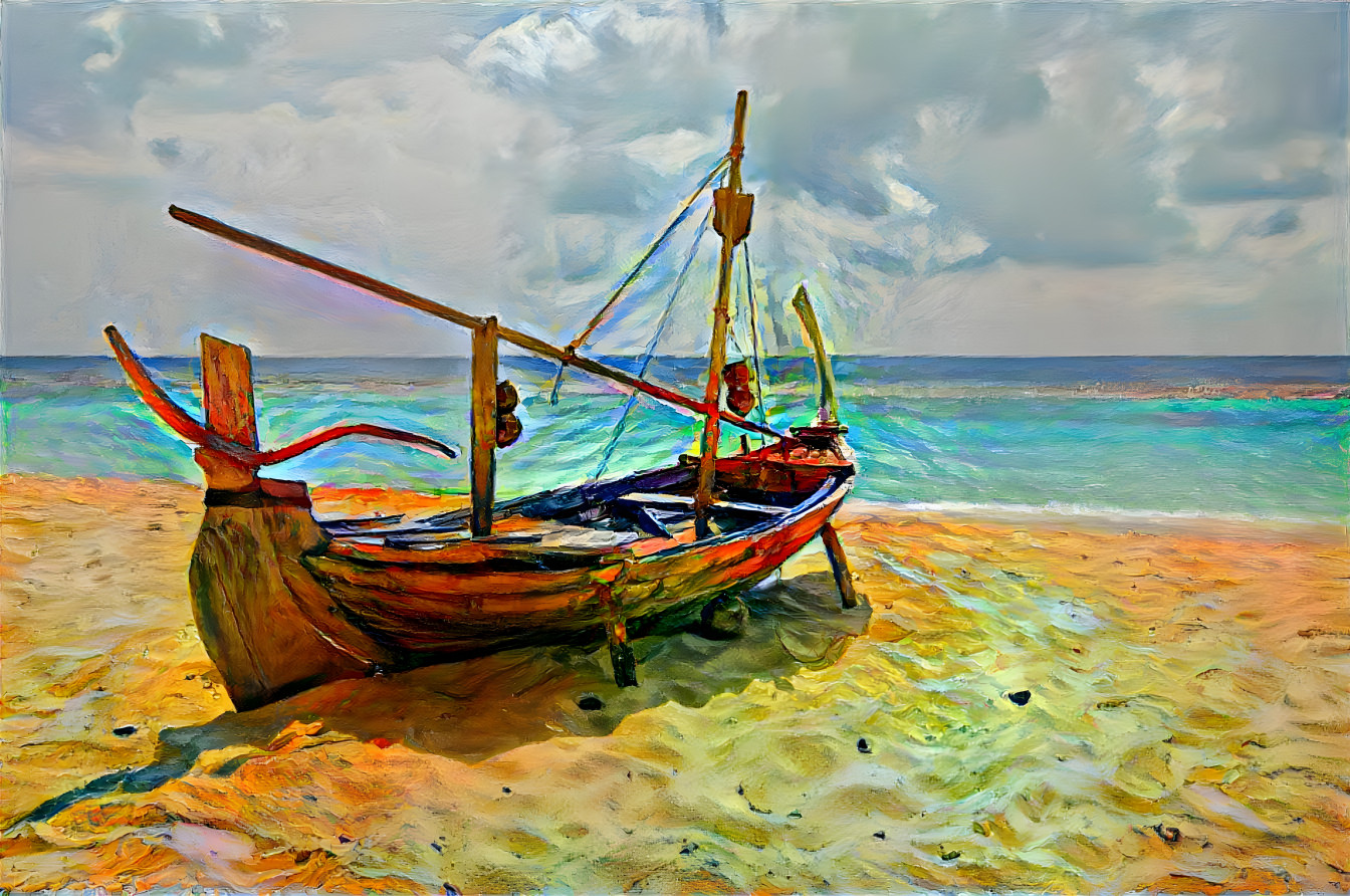 Beached boat