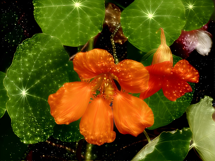 Stars and Red Flowers