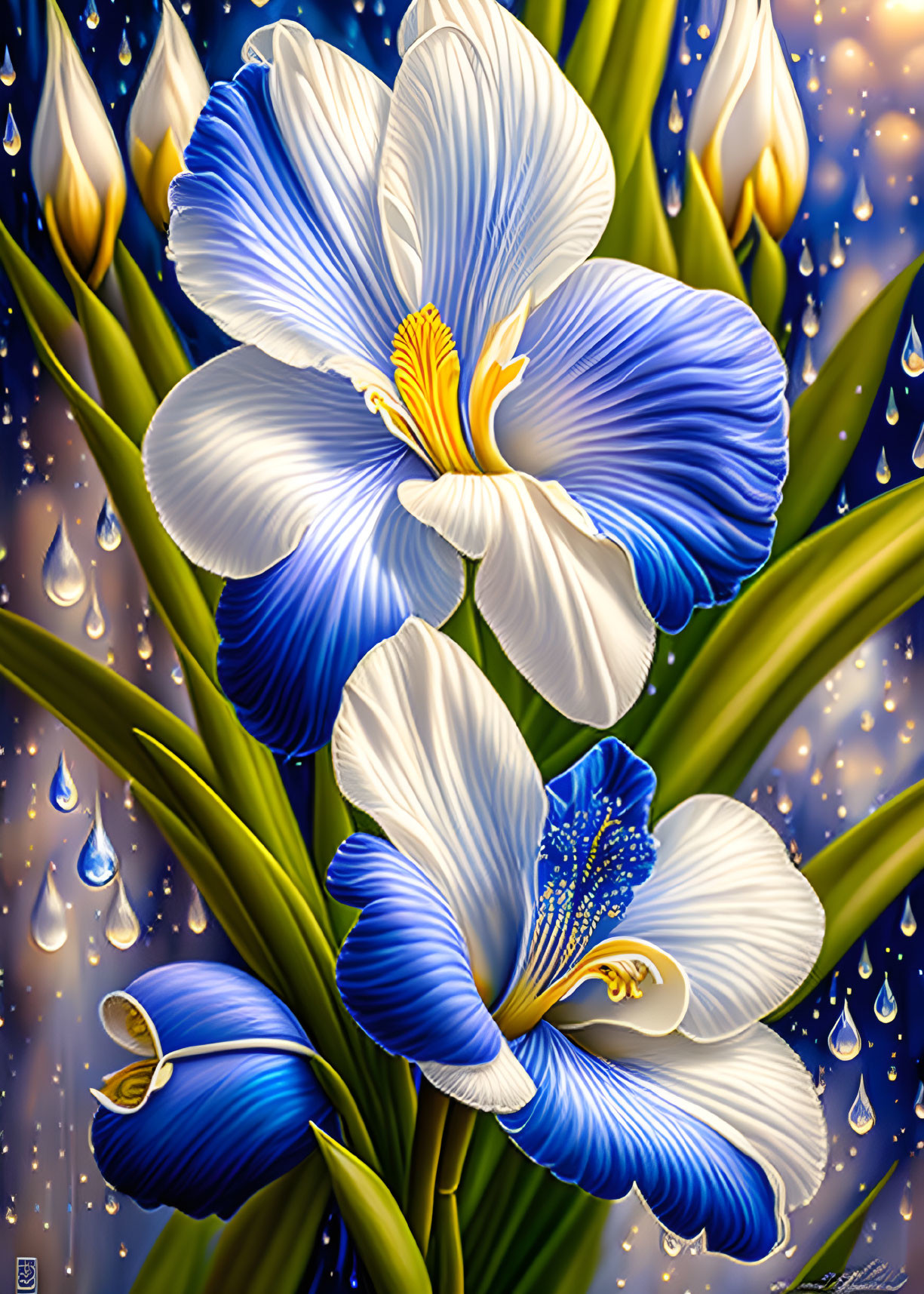 Blue Irises 