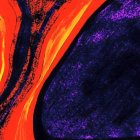 Digital artwork: Lava meets purple cosmic substance