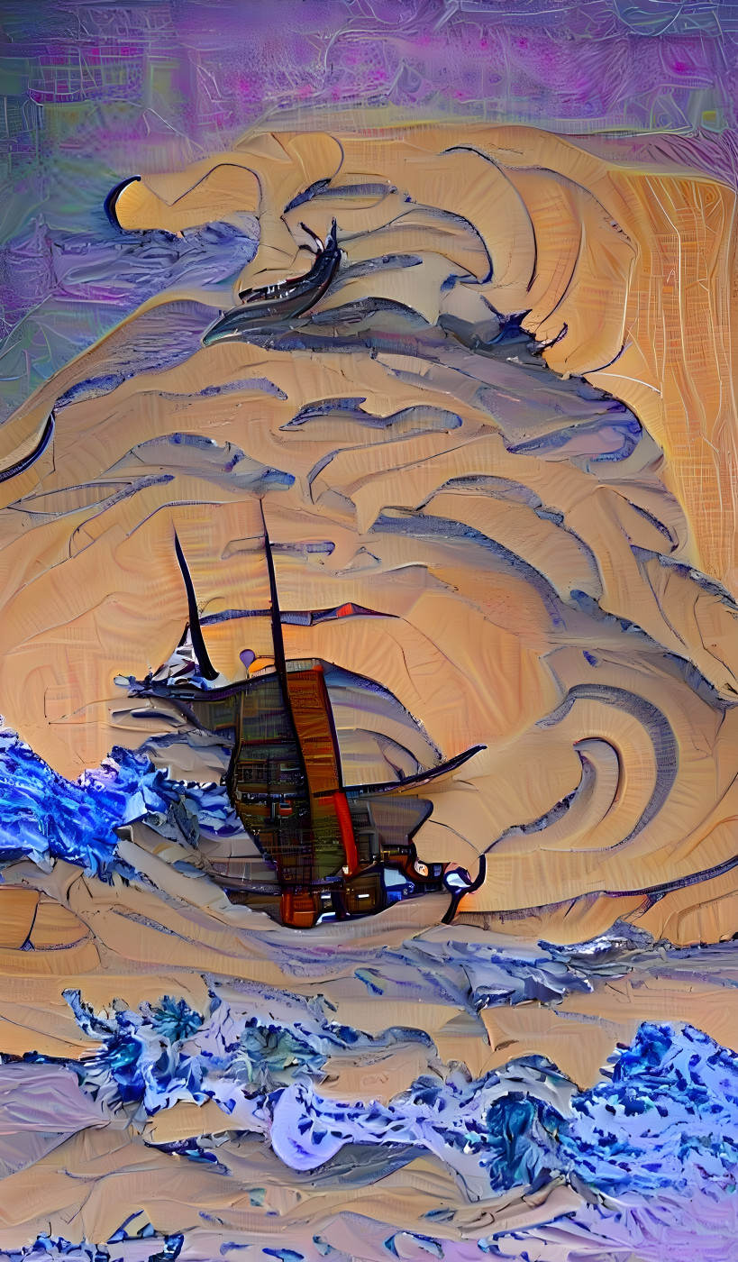 Sailing Ship in a Storm