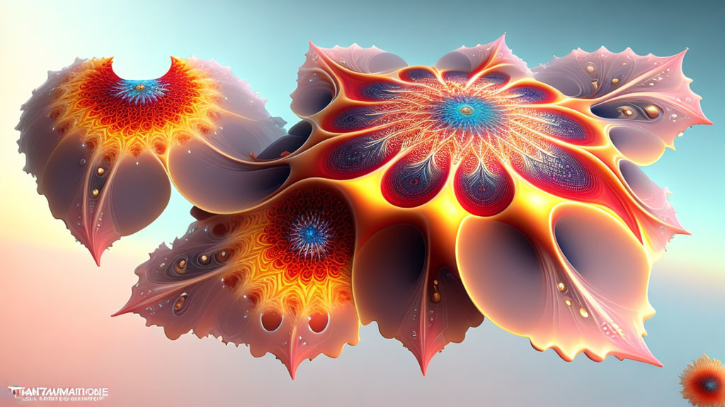 Abstract Fractal Image: Vibrant, Intricate Patterns & Fiery Colors