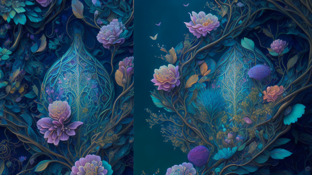 an ultra hd detailed painting of secret garden