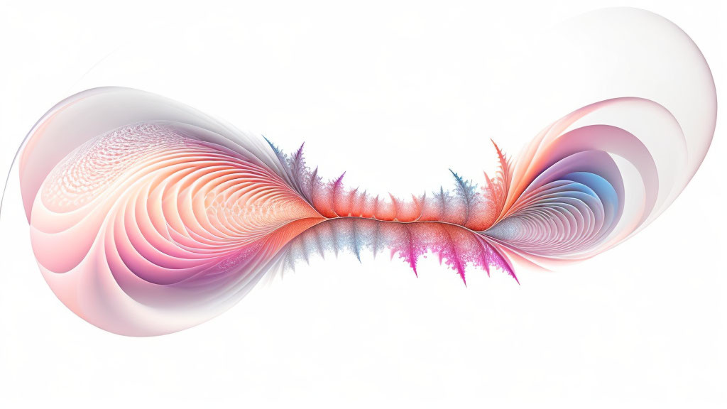 Pastel Abstract Fractal Art: Swirling Symmetrical Patterns