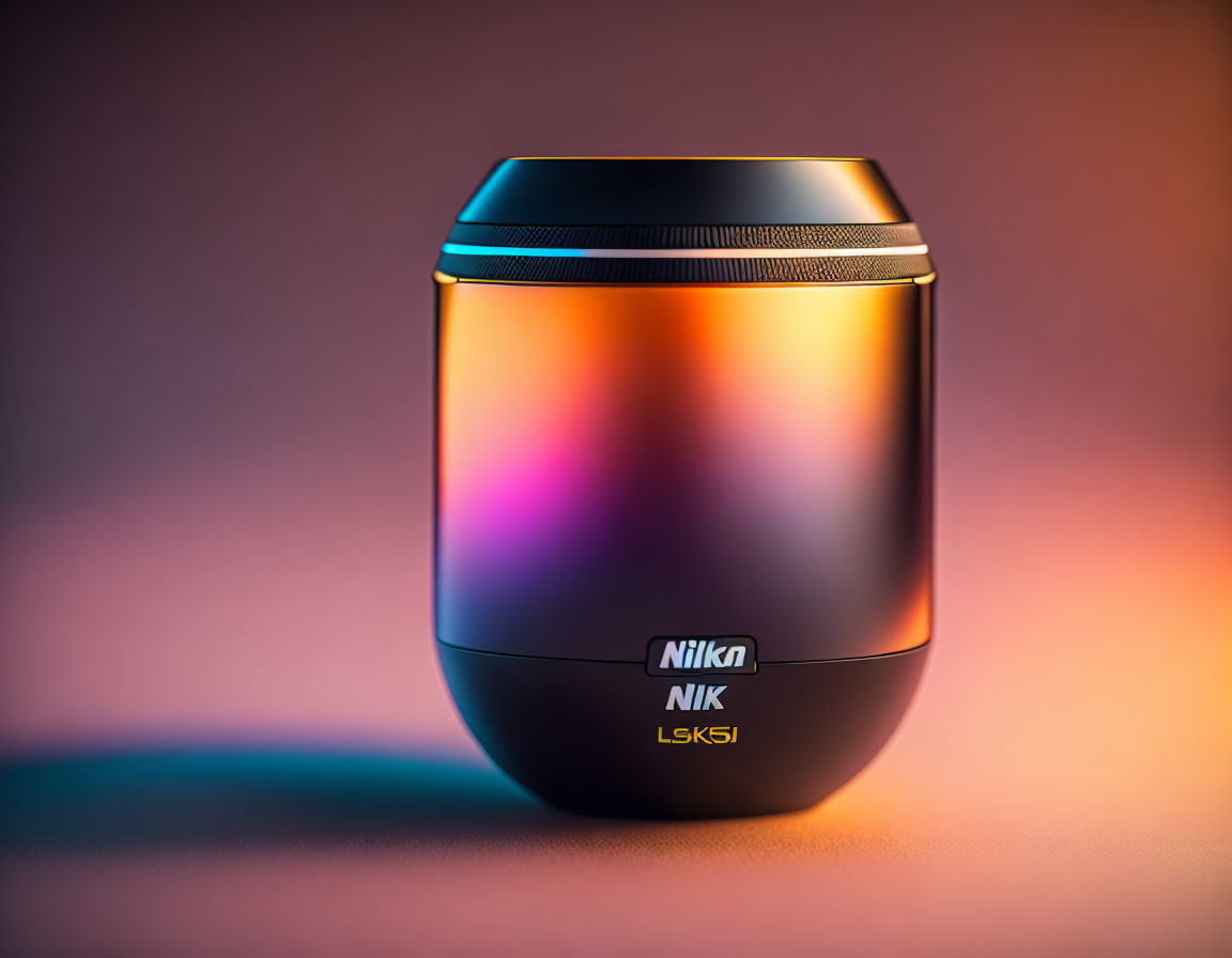 Black Nilik Speaker with Futuristic Design & Ambient Lighting