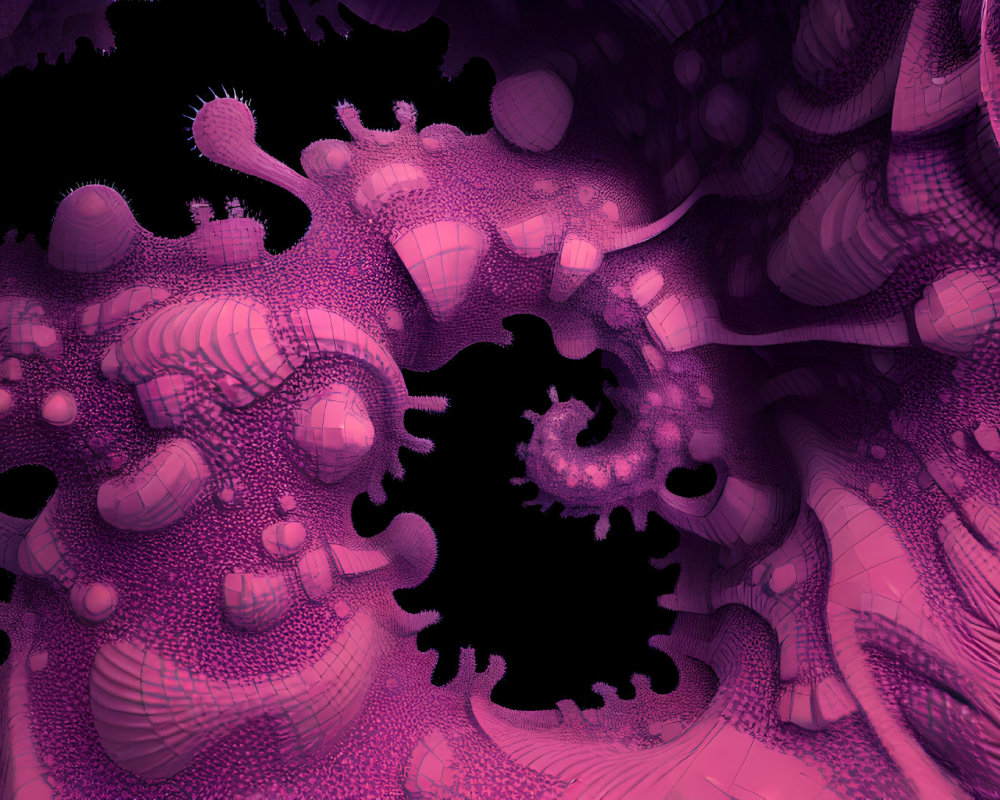 Intricate Purple Fractal Design with Abstract Patterns