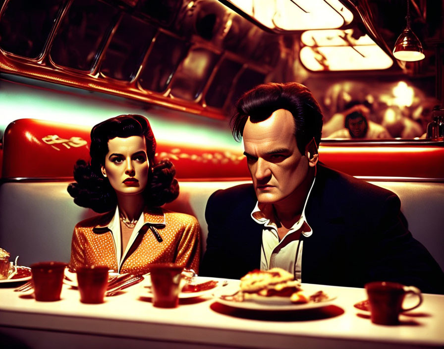 Pulp Diner Enigma: 1950s Intrigue, Tarantino Flavo