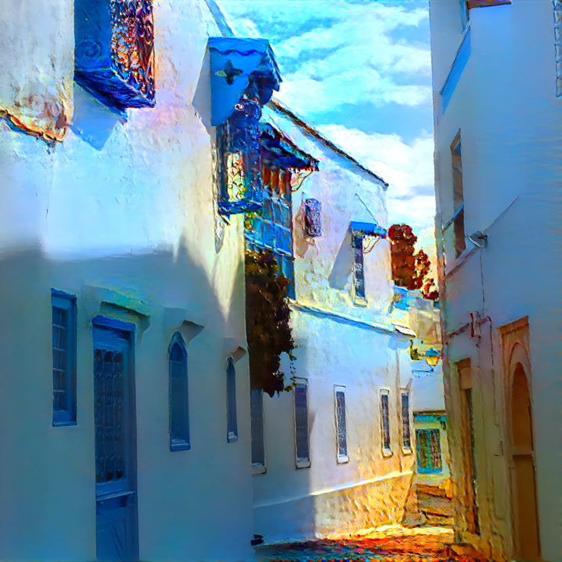 Ruelle Sidi Bou Saïd soleil byTyna Photo & DA