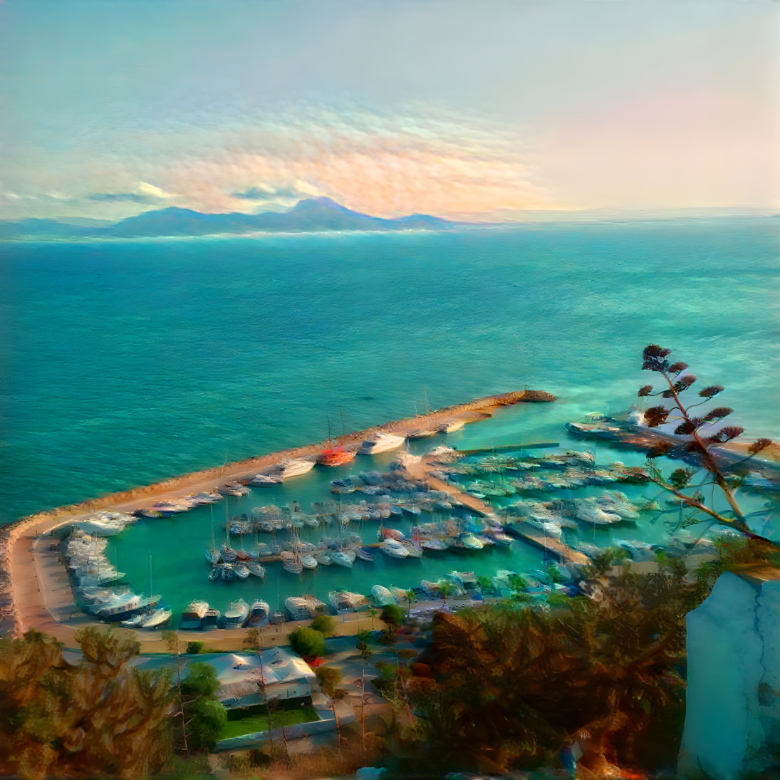 Vue sur le port de Sidi Bou Saïd by TYNA