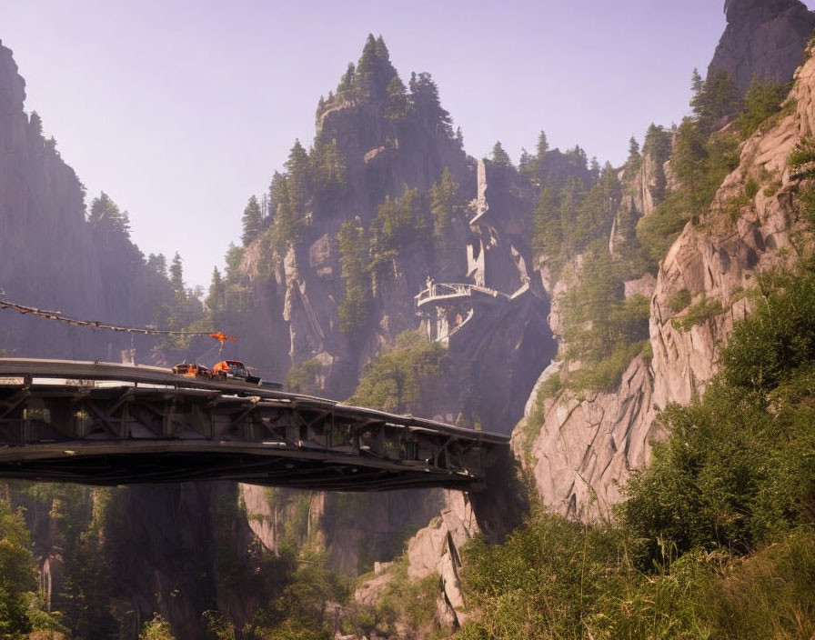 bridge in the mountains