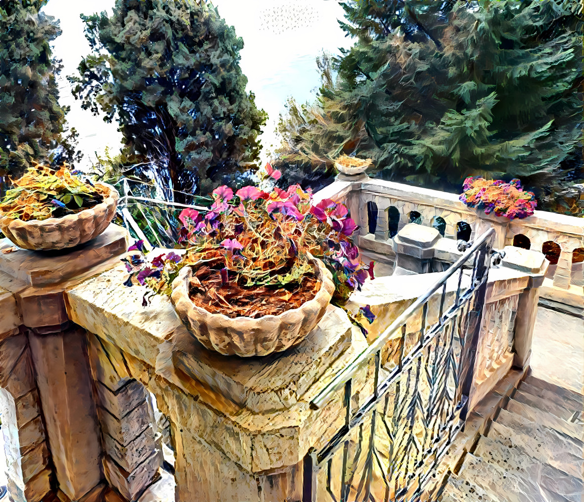 Stairs of an Old Villa in Croatia.