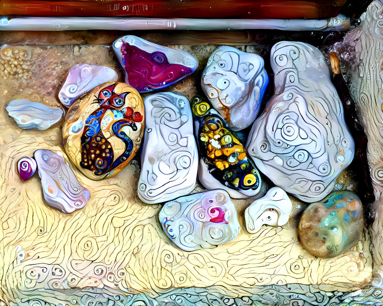 Collection of Stones on the Doorstep