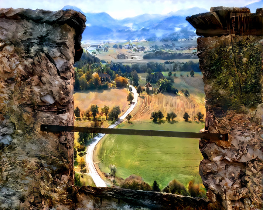 View of the valley from Hochosterwitz Castle. 