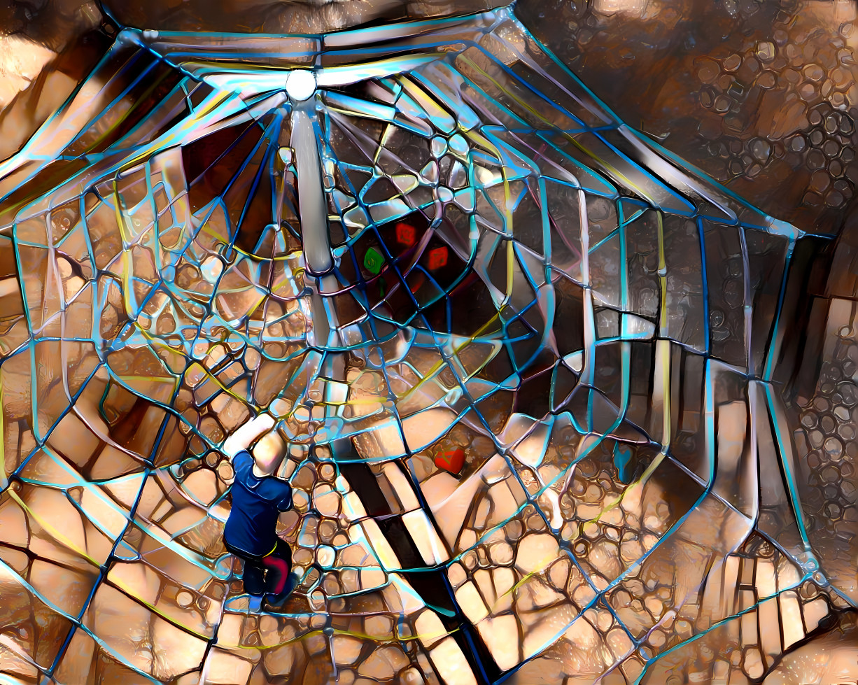 Looking down on the children's playground