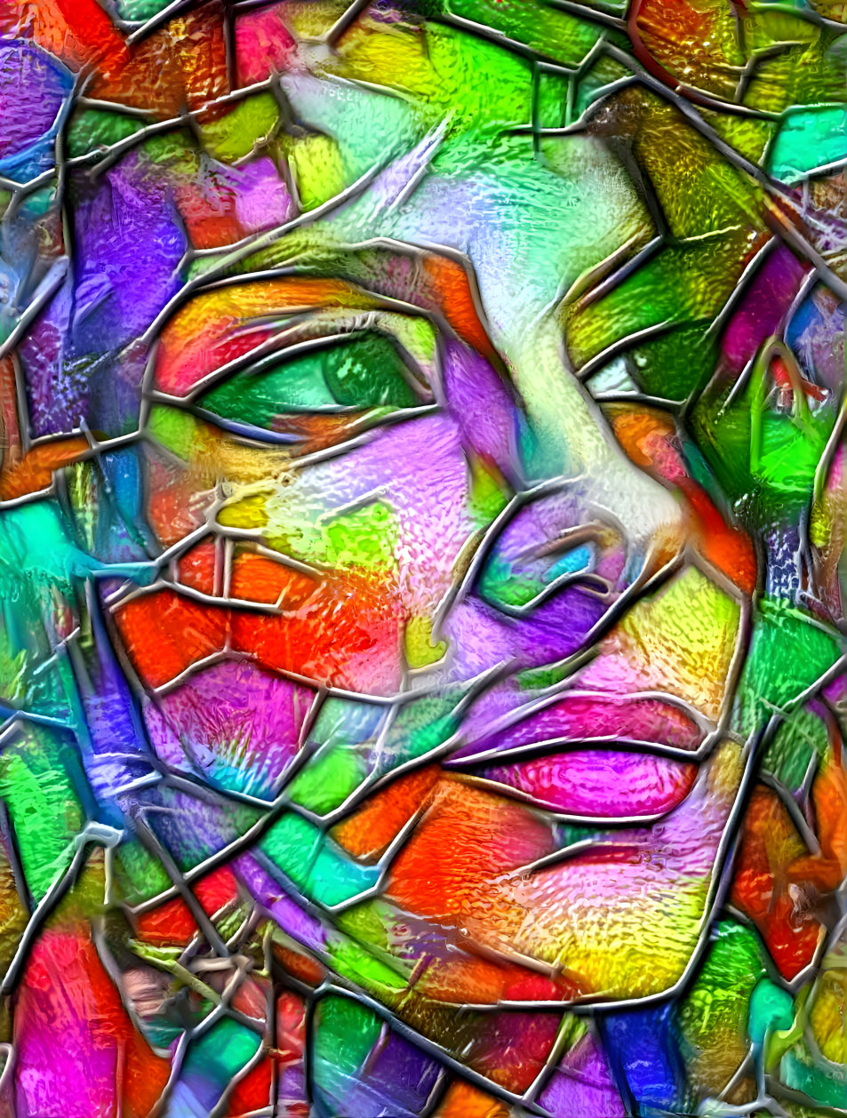 Rainbow Mosaic Woman