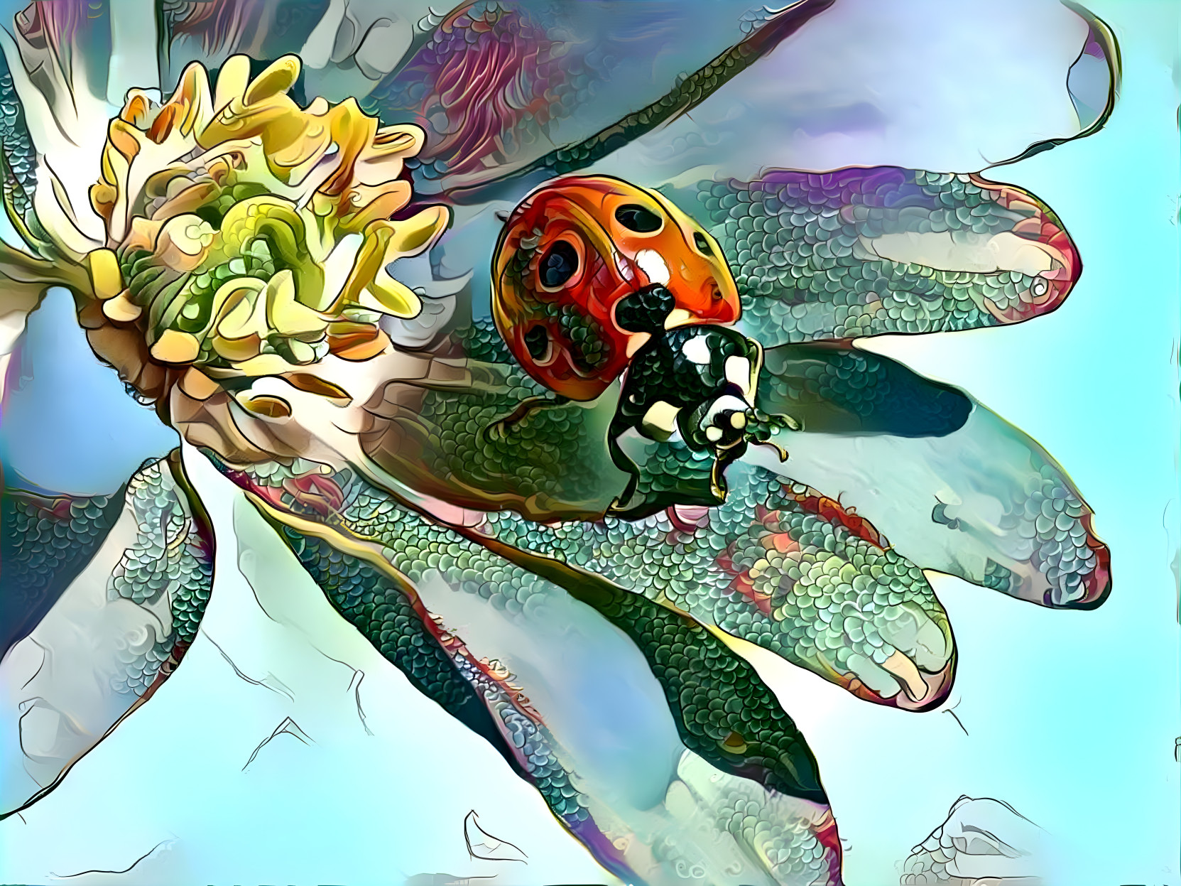 Ladybug On A Flower