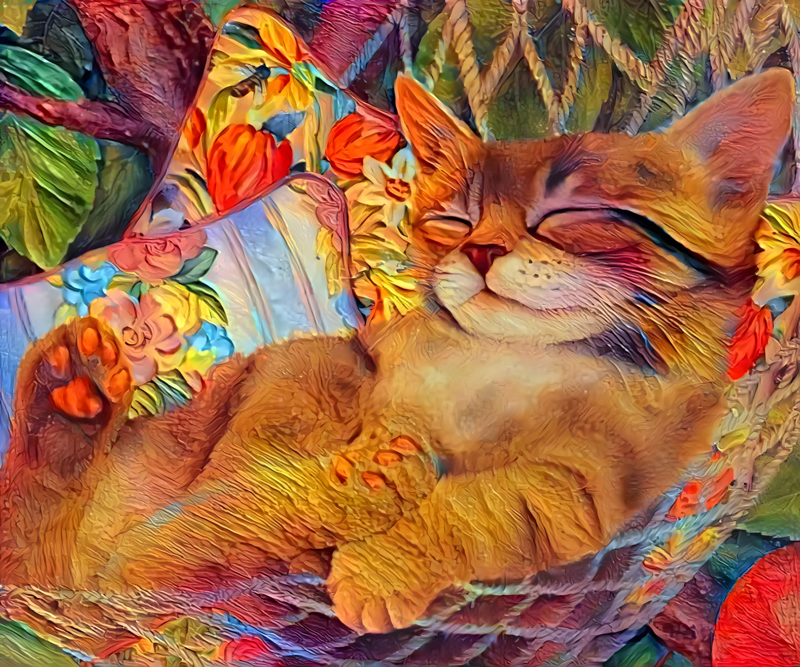 Cat In A Hammock