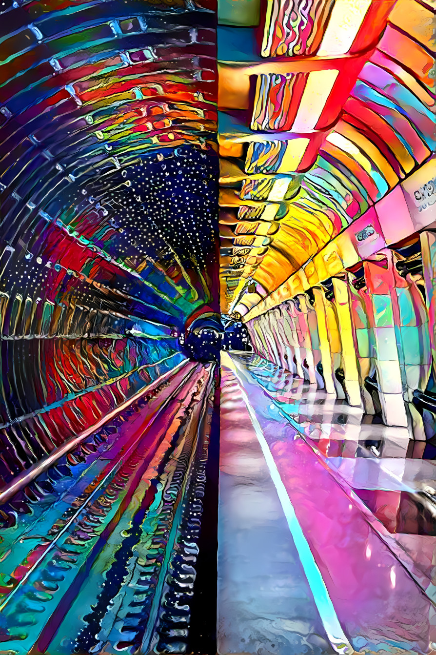 Psychedelic Subway Station.