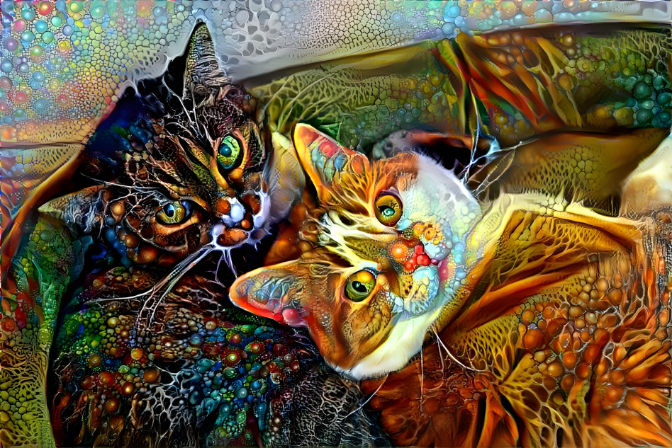 Slightly Schizophrenic Cat Couple