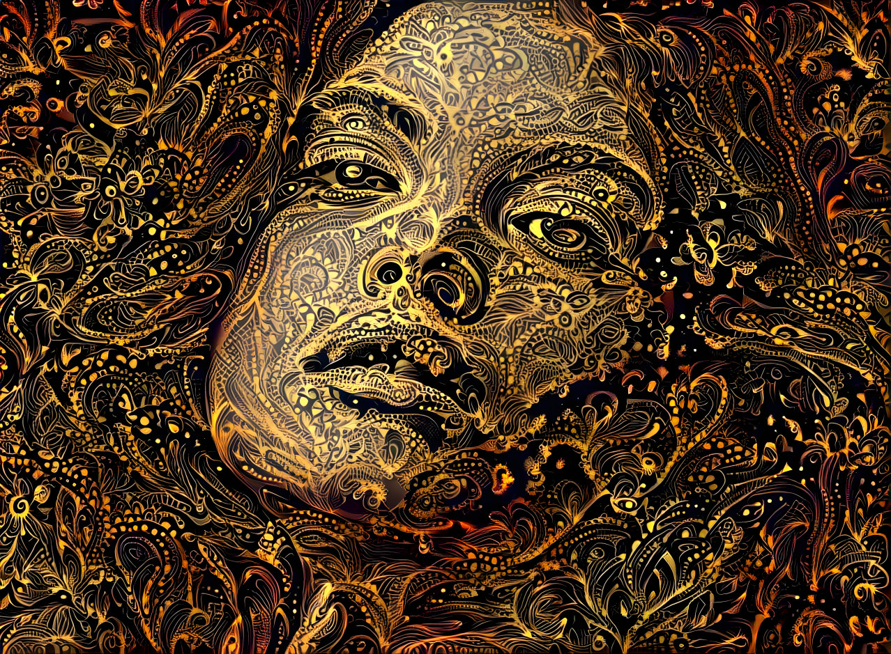 Portrait, goldflow