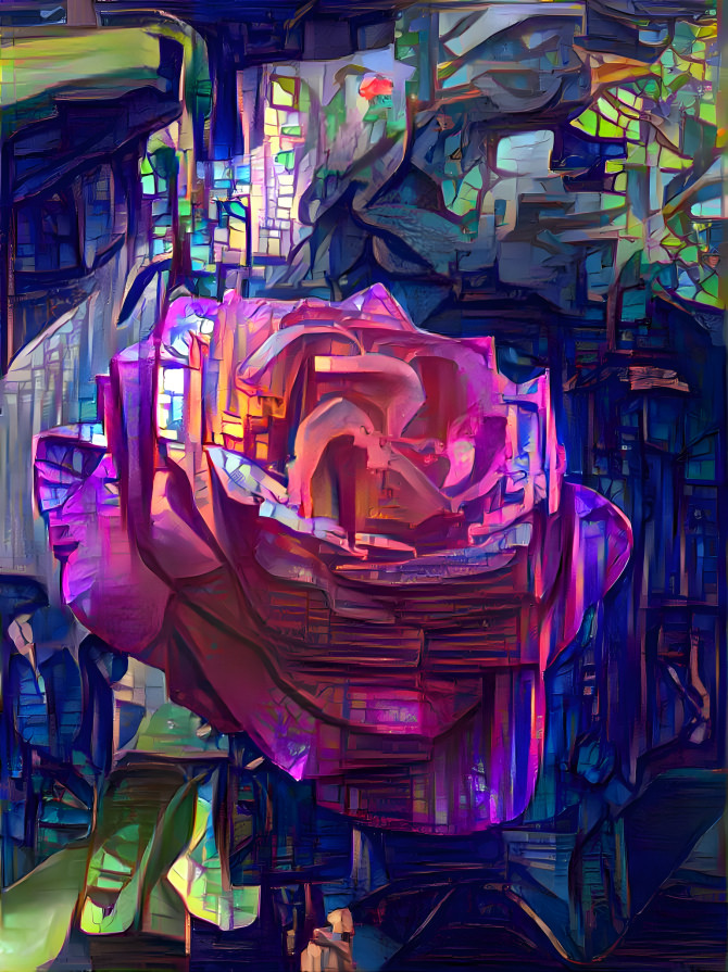 Stained Glass Rose