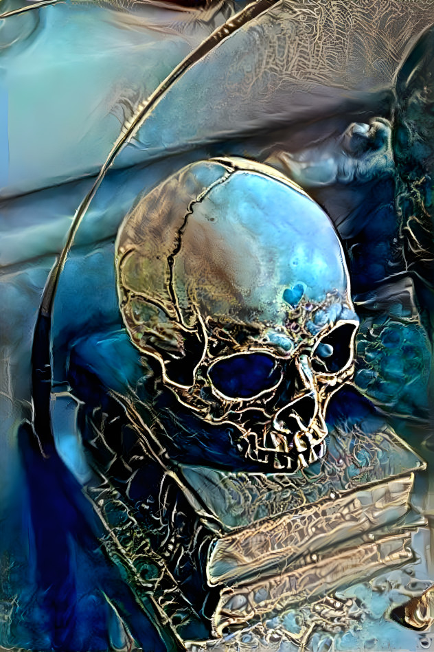 Skull and Books