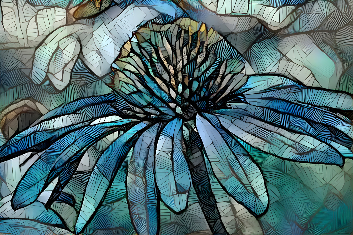 Cone Flower in Blue