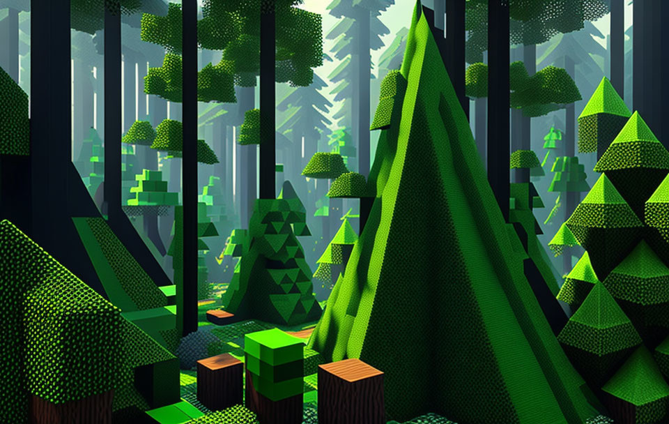 Geometric Green Forest with Soft Shadows