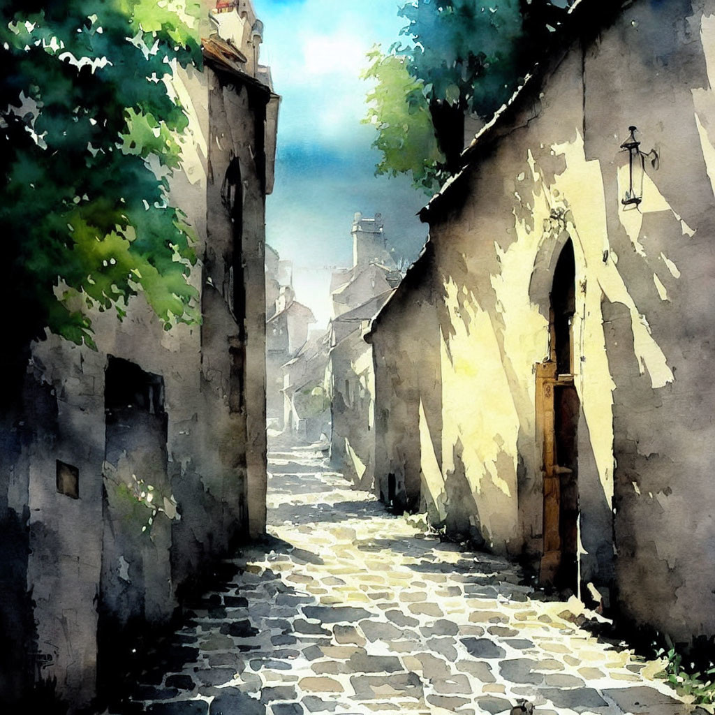 Alley at dawn