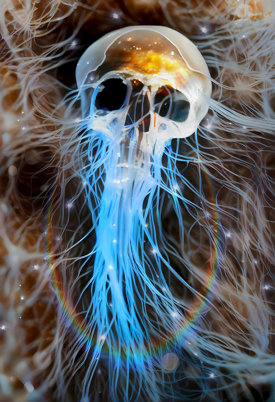 Electric Jellyfish Skull 