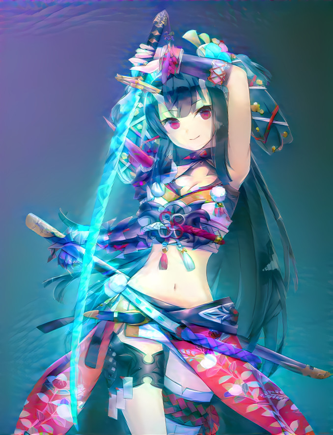 Anime Girl with a Magic Katana