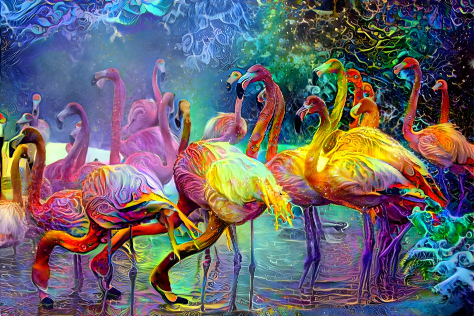 Flamingos on acid