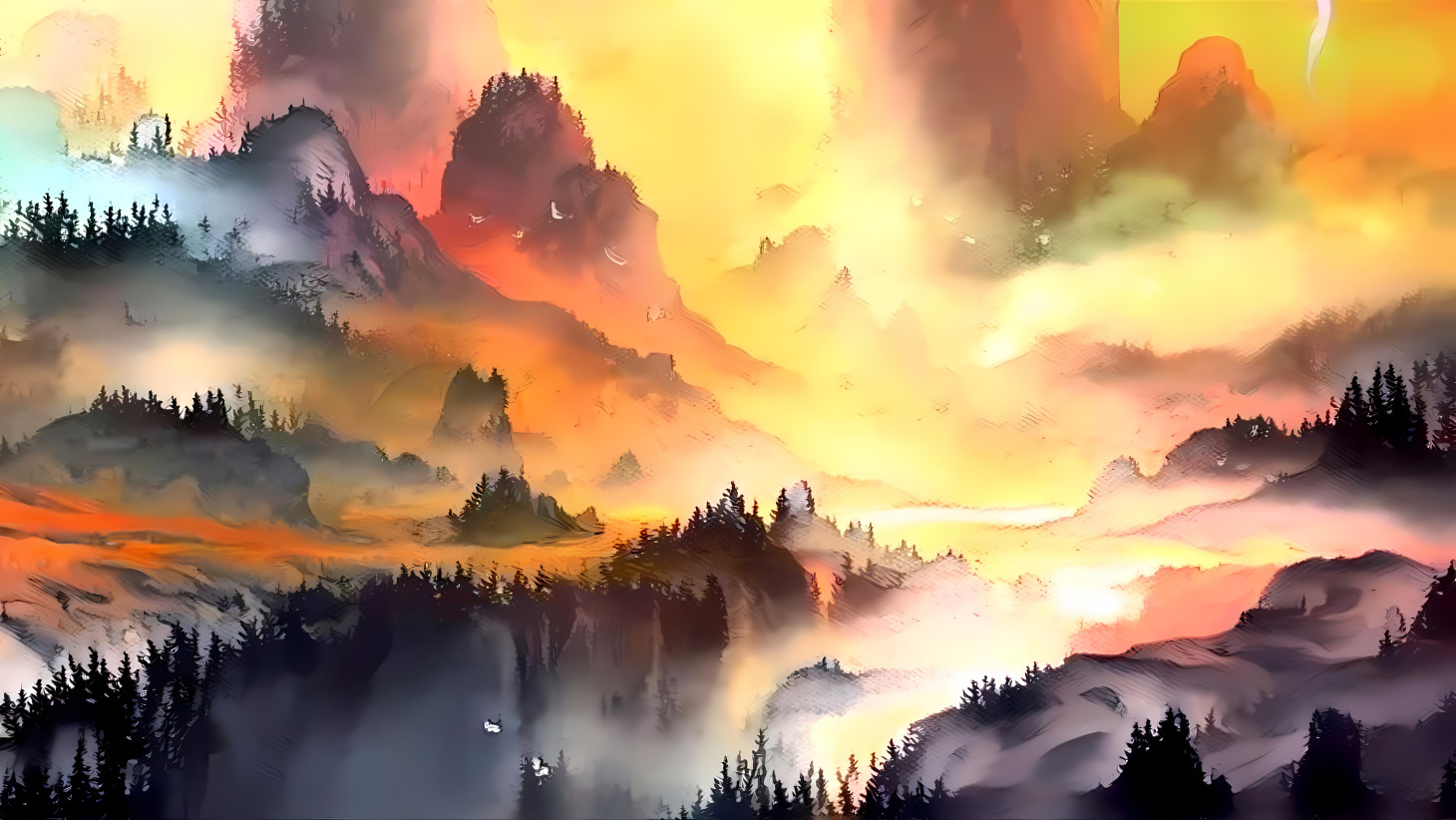 Fantasy Misty Mountains