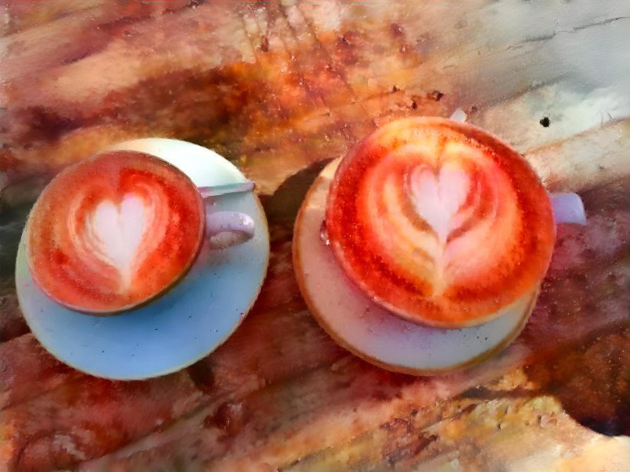 Coffee with strawberries 