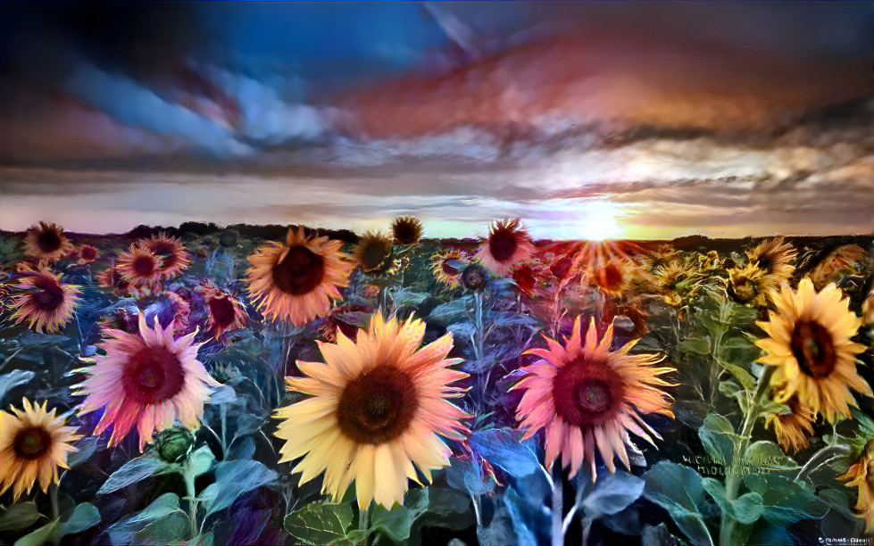 Rainbow Sunflowers 