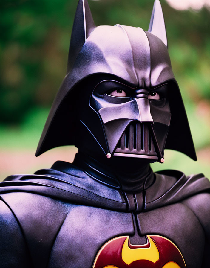 Hybrid costume with Batman and Darth Vader elements