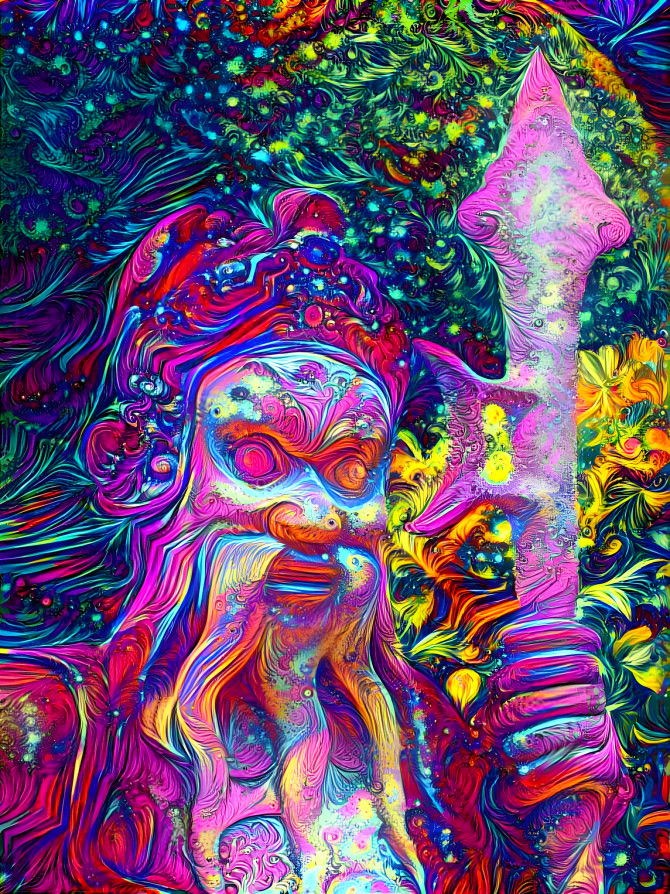 Astral seeker in waves