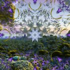 Colorful Fractal Patterns in Cosmic Digital Art