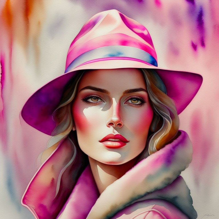 Lady with Pink Hat