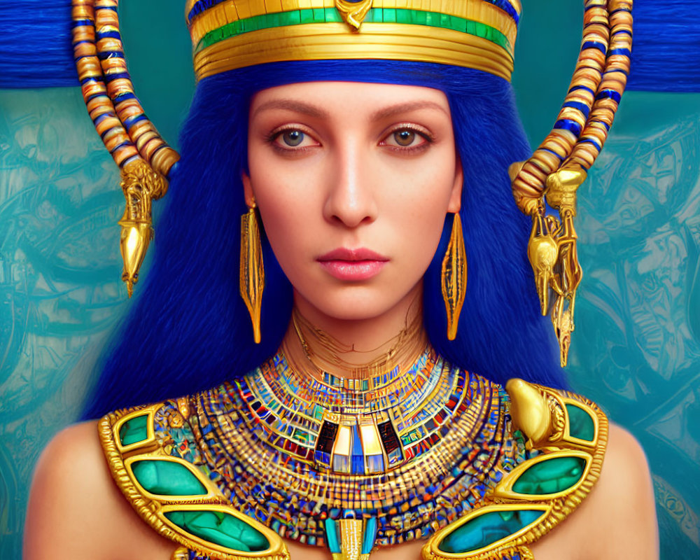 Ancient Egyptian-inspired woman in digital artwork