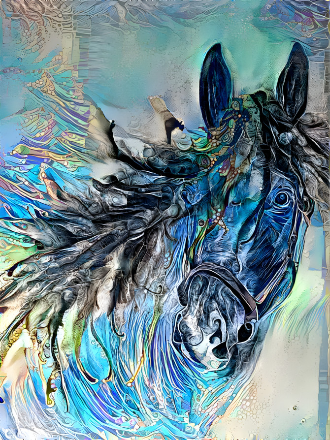 Blue horse