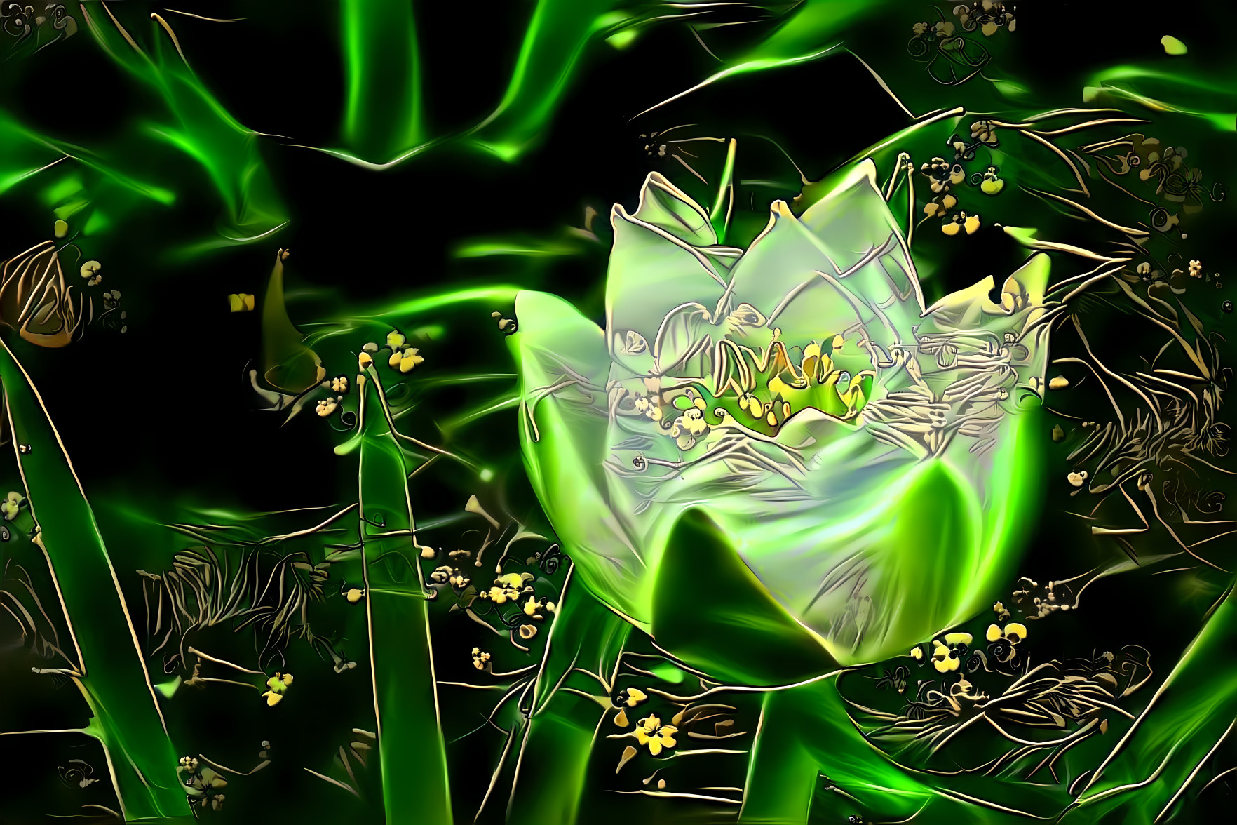 Water Lily Fractal Art  [FHD]