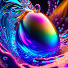 Colorful Macro Photography of Iridescent Water Droplets and Splashes