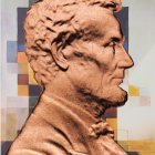 Bronze Bust of Abraham Lincoln in Side Profile