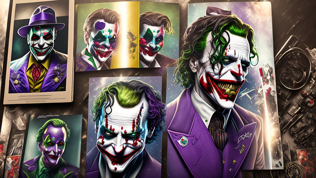 Diverse Joker Character Artworks in Unique Styles