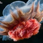 Vibrant jellyfish with translucent tentacles and detailed bell structures.