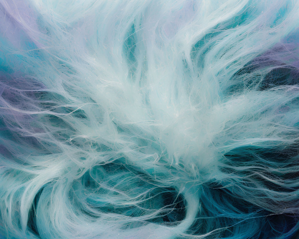 Swirling Fibrous Textures in White, Blue, & Lavender