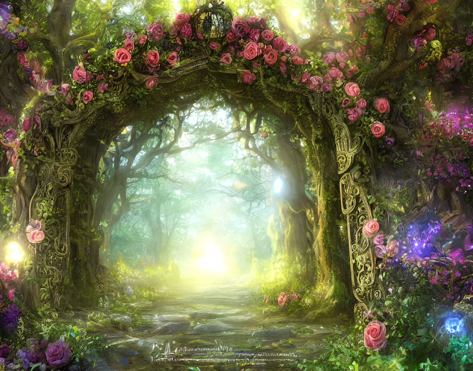 Floral Archway Entrance to Enchanted Forest