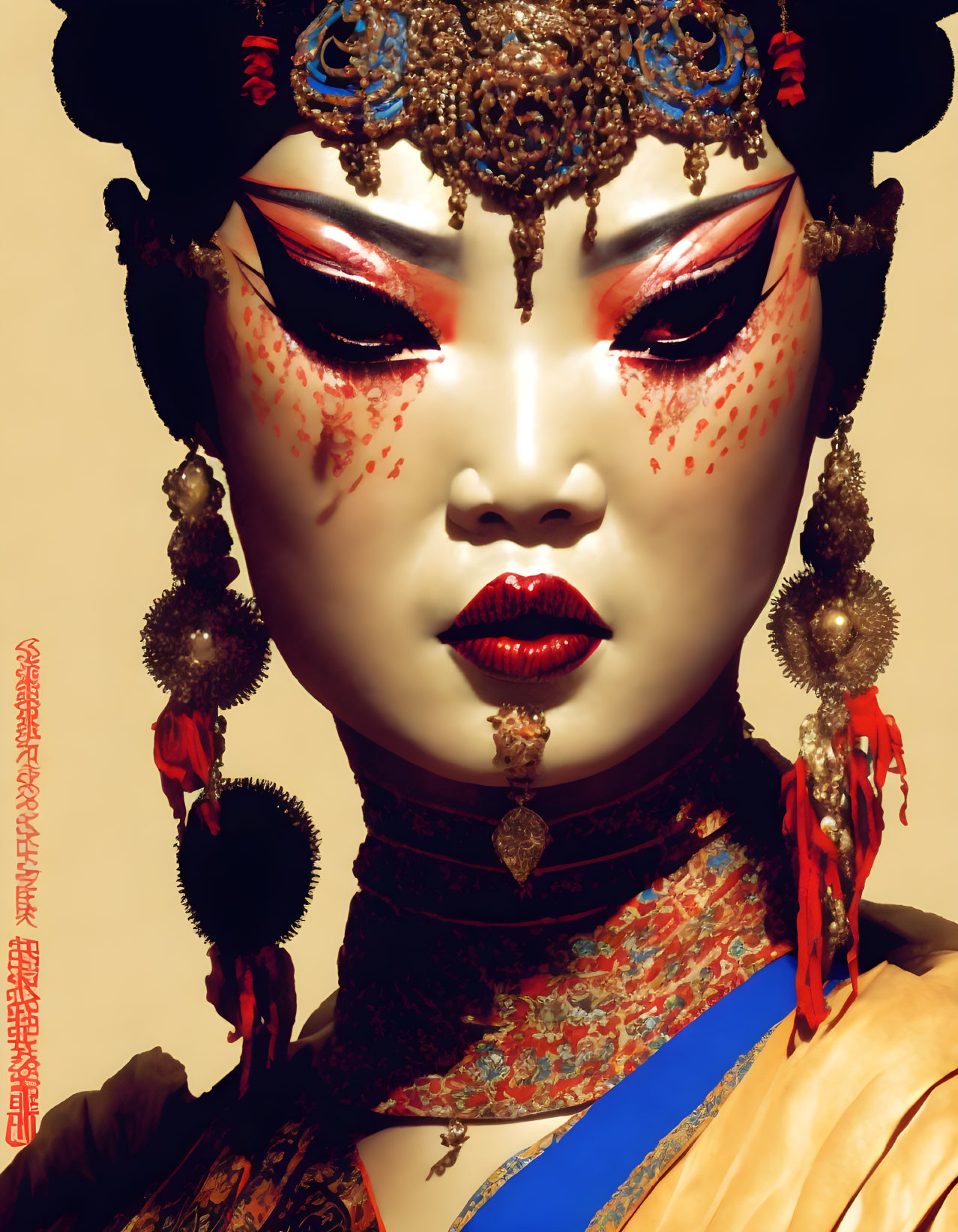 Elaborate Traditional Asian Makeup and Costume